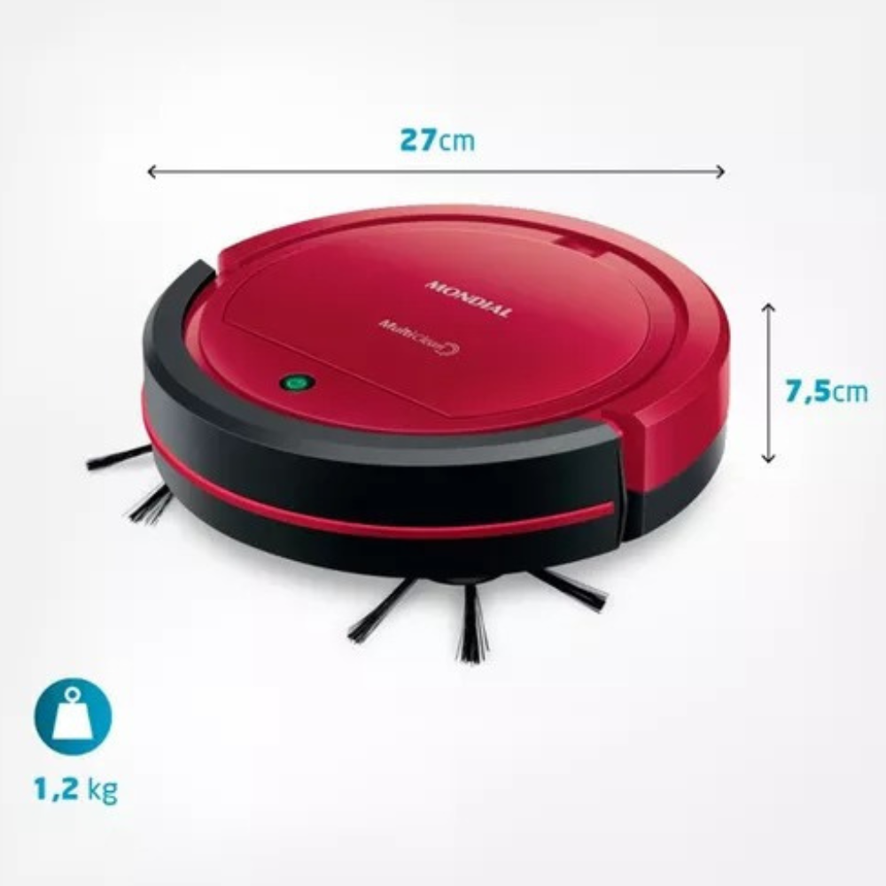 Aspirador De Po Robô Multi Clean Mondial Rb-09 Bivolt 30w Aspirador De Po Robô Multi Clean Mondial Rb-09 Bivolt 30w